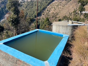 A 22,000 Liter rainwater catchment, these structures are subsidized by government programs and NGSOs and significantly help farmers adapt to the changing monsoon patterns.