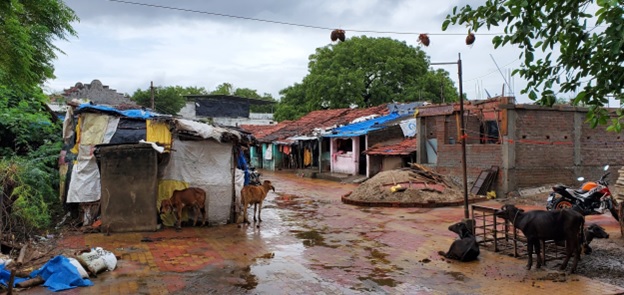 Visiting villages during the monsoon